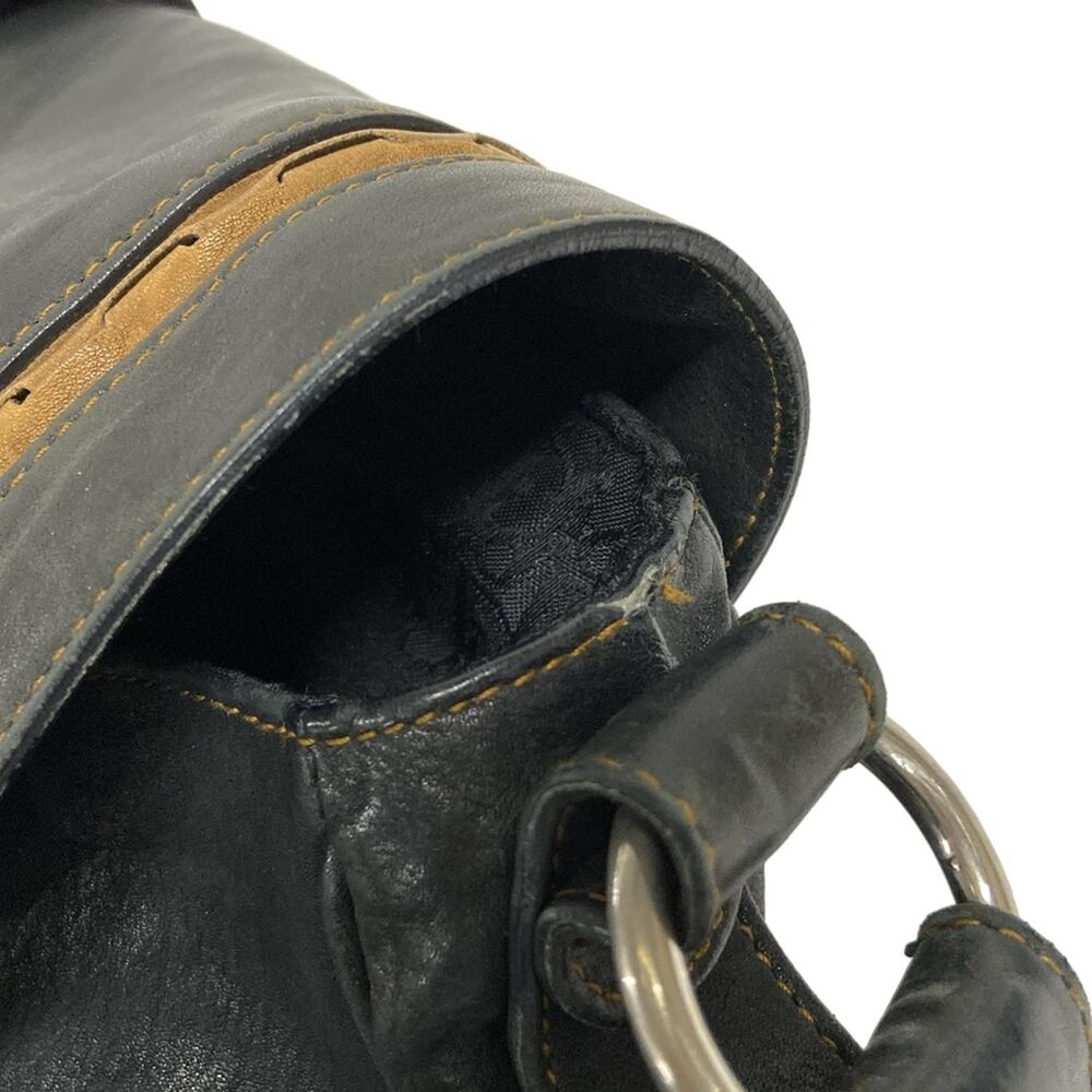 Christian Dior DIOR/ChristianDior Gaucho Shoulder Bag Black Brown - Picture 12 of 15